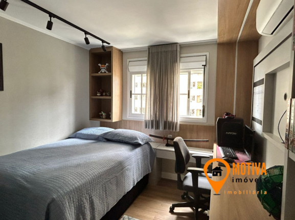 Foto do quarto solteiro.